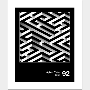 Aphex Twin - Xtal / Minimalist Style Graphic Design Posters and Art